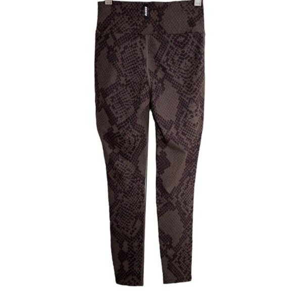 Guess Snake Print Brown Tights Active Leggings Spandex Womens Size Small - Picture 3 of 8